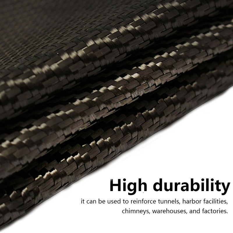 Caliwill Carbon Fiber Fabric Roll 6.5ft x 12”Fabric Mesh Carbon Fiber Cloth Carbon Fiber Sheet Pure Fabric Roll for Cars for Structural Reinforcement on Concrete Walls, Basements, Boats DIY Projects - Image 4